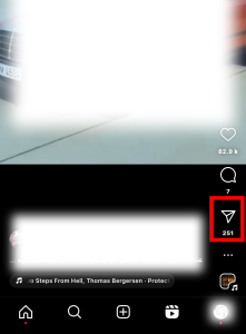 Instagram Reel video download share button
