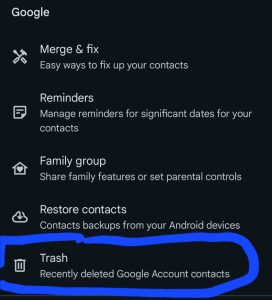 Recover Deleted Contacts